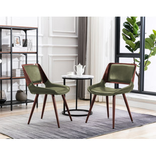PORTHOS HOME Basil Faux Leather Mid-Century Dining Chair (Set of 2)