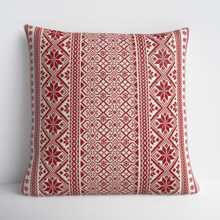 BIRCH LANE™ Gladiola Geometric Cotton Pillow Cover