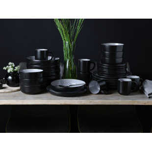 CREATABLE Nordic Fjord frost 30 Piece Dinnerware Set with Mug, Service for 6