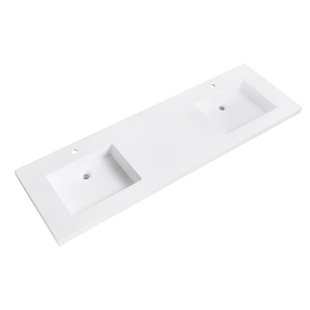 AVANITY VersaStone 73'' Plastic Double Bathroom Vanity Top with Sink