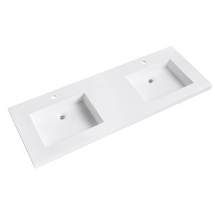 AVANITY VersaStone 61'' Plastic Double Bathroom Vanity Top with Sink