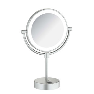 KIBI Circular LED Free Standing Magnifying Make Up Mirror