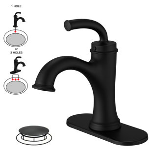 VIBRANTBATH Single-Hole Single-handle Bathroom Faucet with Drain Assembly