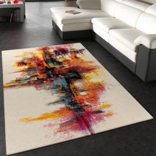 HASHTAG HOME Jenny Abstract Flatweave Area Rug