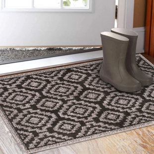 FOUNDRY SELECT Benaiah Non-Slip Floral Outdoor Doormat