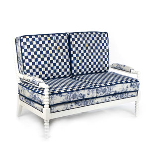 MACKENZIE-CHILDS Indigo Villa Outdoor Loveseat