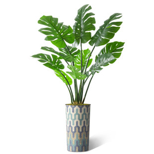 SIGNLEADER Faux Greenery Large Artificial Monstera Silk Plants Indoor And Outdoor Fake Floor Trees On Sale