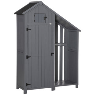 BRAMBLY COTTAGE Chellis 4 ft. W x 2 ft. D Solid Wood Slatbox Tool Shed