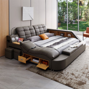 HOME Vegan Leather Platform Bed