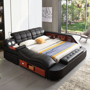 HOME Vegan Leather Platform Bed