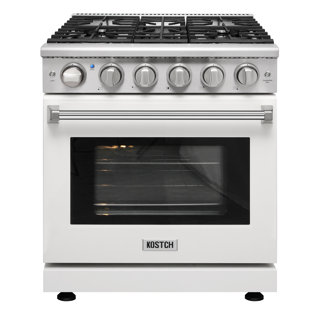 Kostch 30" Gas Range 4.55 Cu.ft. Freestanding Natural Gas Stove with 5 Burners