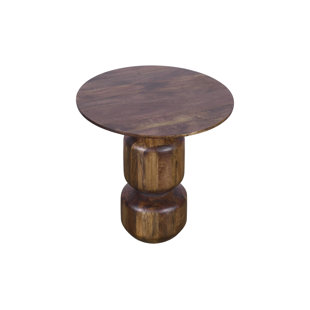 MODUS FURNITURE Sunrise Solid Wood Pedestal End Table