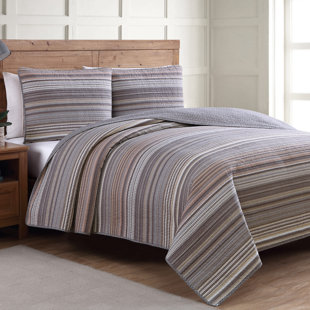 AMERICAN HOME FASHION Estate Modern & Contemporary No Striped Quilt Set