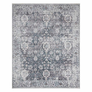 NYBUSINESS Traditional Oriental Classic Area Rug Cotton Non Slip Rug Gray Washable Carpet Mat for Home Décor