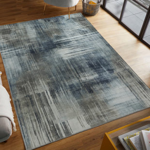 UNION RUSTIC Khailee Machine Washable Abstract Rug