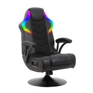 X Rocker Nemesis RGB Audio Pedestal Gaming Chair, Black Mesh, 31.89", 26.97", 40.94"