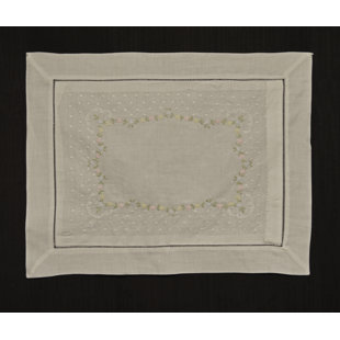 FINO LINO Embroidered Throw Pillow