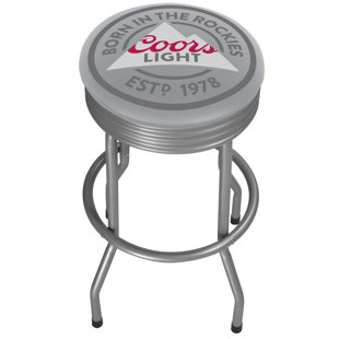 MILLER COORS Metal Outdoor Stool with Cushion