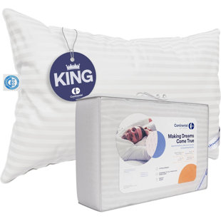 CONTINENTALBEDDING 700 Fill Power 100% White Goose Down Bed Pillows 100% Cotton Firm, Medium and Soft (1 Pillow)