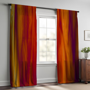 DEJA BLUE STUDIOS Polyester Light Filtering Curtain Panel Pair (Set of 2)