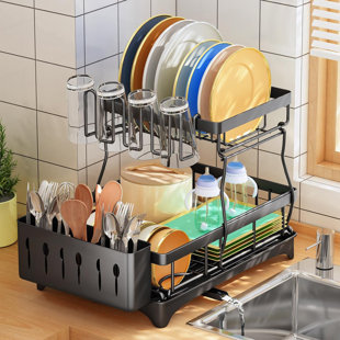 CANGBAOGE Stainless Steel In Sink Dish Rack