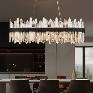 EVERLY QUINN Polaris 20 - Light Dimmable Square / Rectangle Chandelier