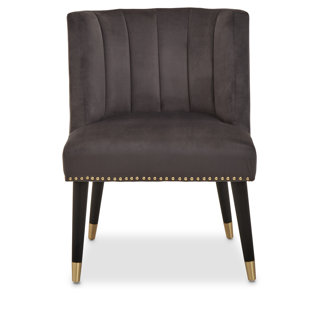 CANORA GREY Azarion Velvet Chair With Black Legs