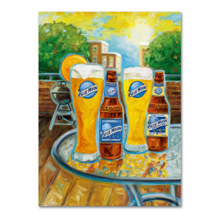 MILLER COORS "Summer" by Blue Moon Painting Print on Wrapped Canvas