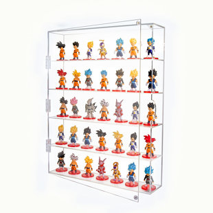 USA DAZHI INC Acrylic Display Case, Display Cabinet for Mini Funko Pop Figures, Dust-Proof Clear Wall Mounted or Desktop 5 Layer Storage Mini Toys/Rock Stone, Each Compartment: 15 7/10”L x 3 2/5”W x3 4/5”H