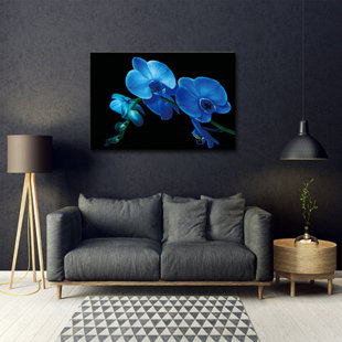 KIRA LIVING " Blue Orchids " 2 - Pieces