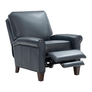 Barcalounger Brewer Manual Recliner-Barone Navy Blue