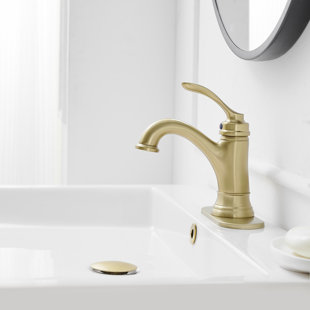 VIBRANTBATH Single-Hole Single-handle Bathroom Faucet with Drain Assembly
