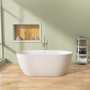 HOUSE OF BRANDS 51'' x 27.5'' Freestanding Soaking Acrylic Bathtub