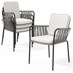Balconera Outdoor Dining Armchair With Cushion (Set of 4)