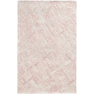 PANTONE UNIVERSE Colorscape Hand Tufted Wool Loop Pile Salmon Pink/Beige/Purple Area Rug
