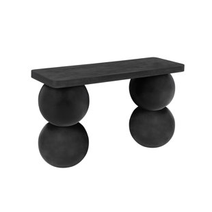 SHATANA HOME Emperor Console Table Large In Black Concrete