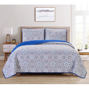 BED BATH FASHIONS Dan River Reversible Printed Quilt Set (3 Piece) (Set of 3)