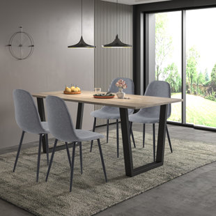 HALLOWOOD FURNITURE Essgruppe Dudley mit 4 Stühlen