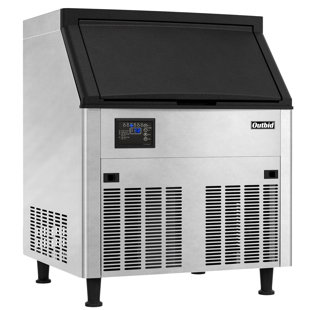 OUTBID 26" 500 LBS/24H Air Cooled Freestanding Stainless Steel Undercounter Ice Machine UIM516