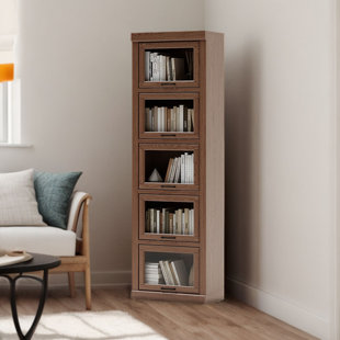 RARLON 75.98" H x 23.62" W Solid Wood Barrister Bookcase