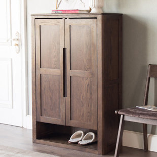 RARLON 18 Pair Solid Wood Shoe Storage Cabinet