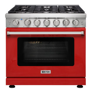 KOSTCH 36" Gas Range 6.0 cu.ft. Natural Gas Freestanding Convection Oven Range Gas Stove