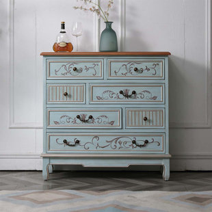 FEITIGO Country American painted retro chest of drawers living room multi-function porch drawer