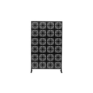 EASCOM 71.5"H X 47.2"W Outdoor Privacy Screen 3-Panel Freestanding, Decorative Room Divider