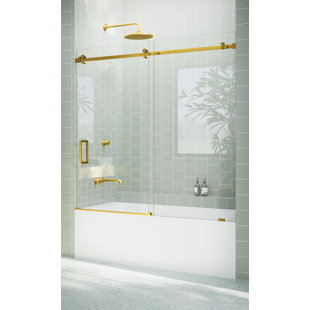 GLASS WAREHOUSE Astro 56 in. - 60 in. x 60 in. Frameless Sliding Bathtub Door