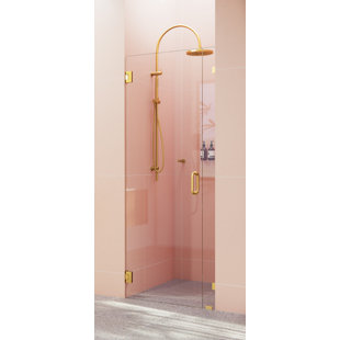 GLASS WAREHOUSE Illume 31.5 in. x 78 in. Fully Frameless Wall Hinge Shower Door