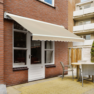 DIENSWEEK 137.8'' W x 118'' D Polyester Cover Retractable Patio Awning