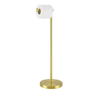 KES Freestanding Toilet Paper Holder with Weighted Base 26" H SUS304 Stainless Steel