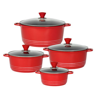 SQ PROFESSIONAL Laria 8 - Piece Non-Stick Aluminium Cookware Set - Induction Ready