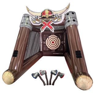 JINGO JUMP Inflatable Axe Throwing Game with Air Blower